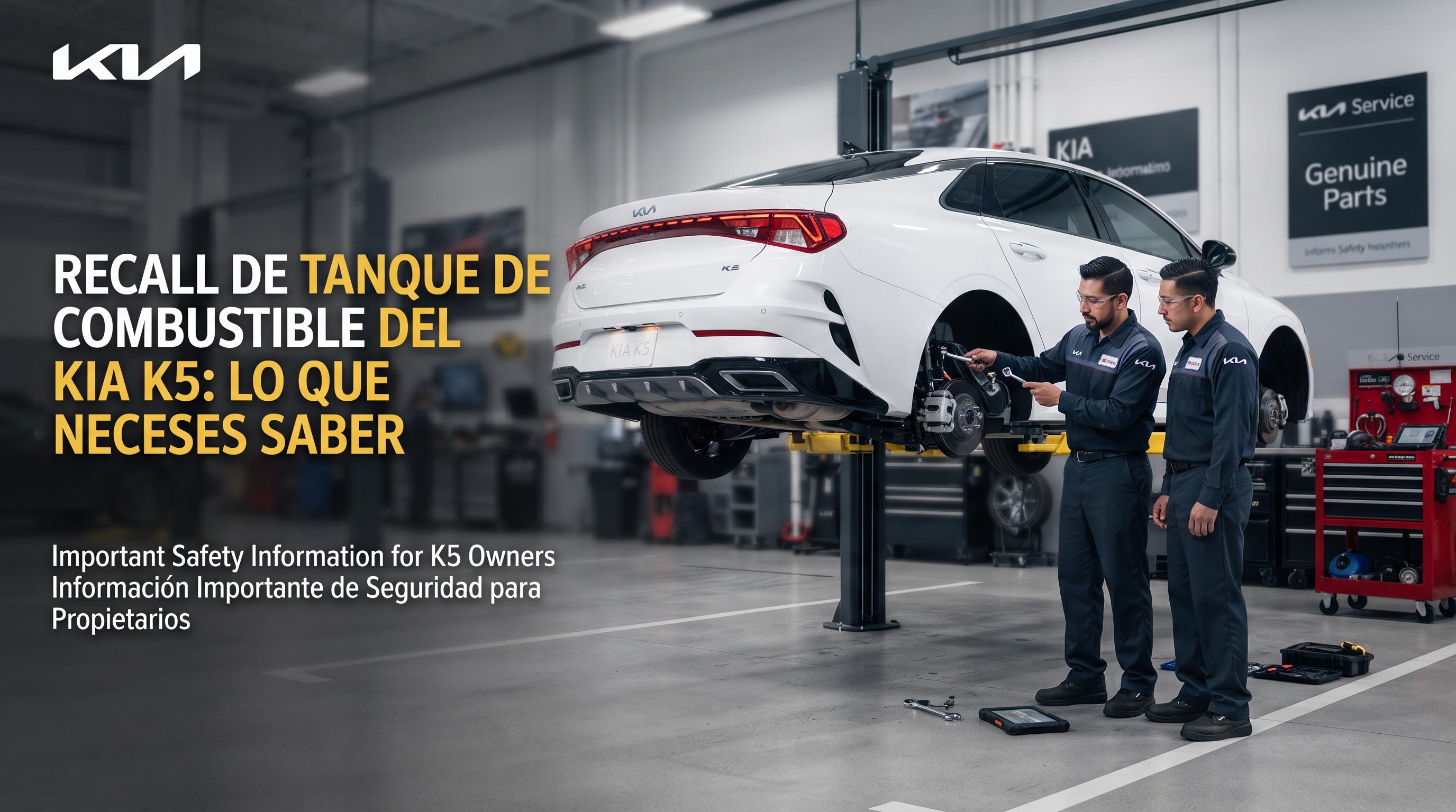 Kia emite recall masivo para el K5: Defectos críticos en el tanque de combustible